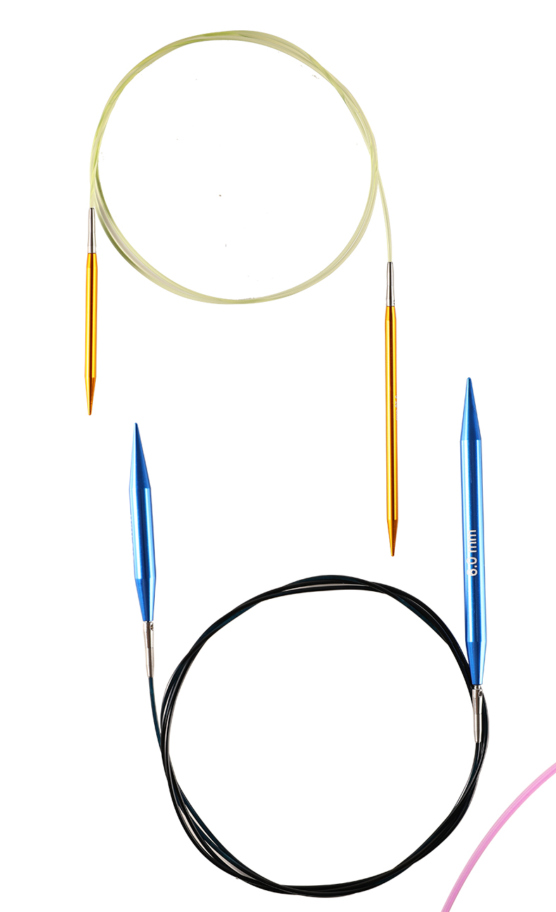 旋转可拆卸环形针袖口袖子针迷你针袜子针领口针手工毛衣针绳配件 - 图1