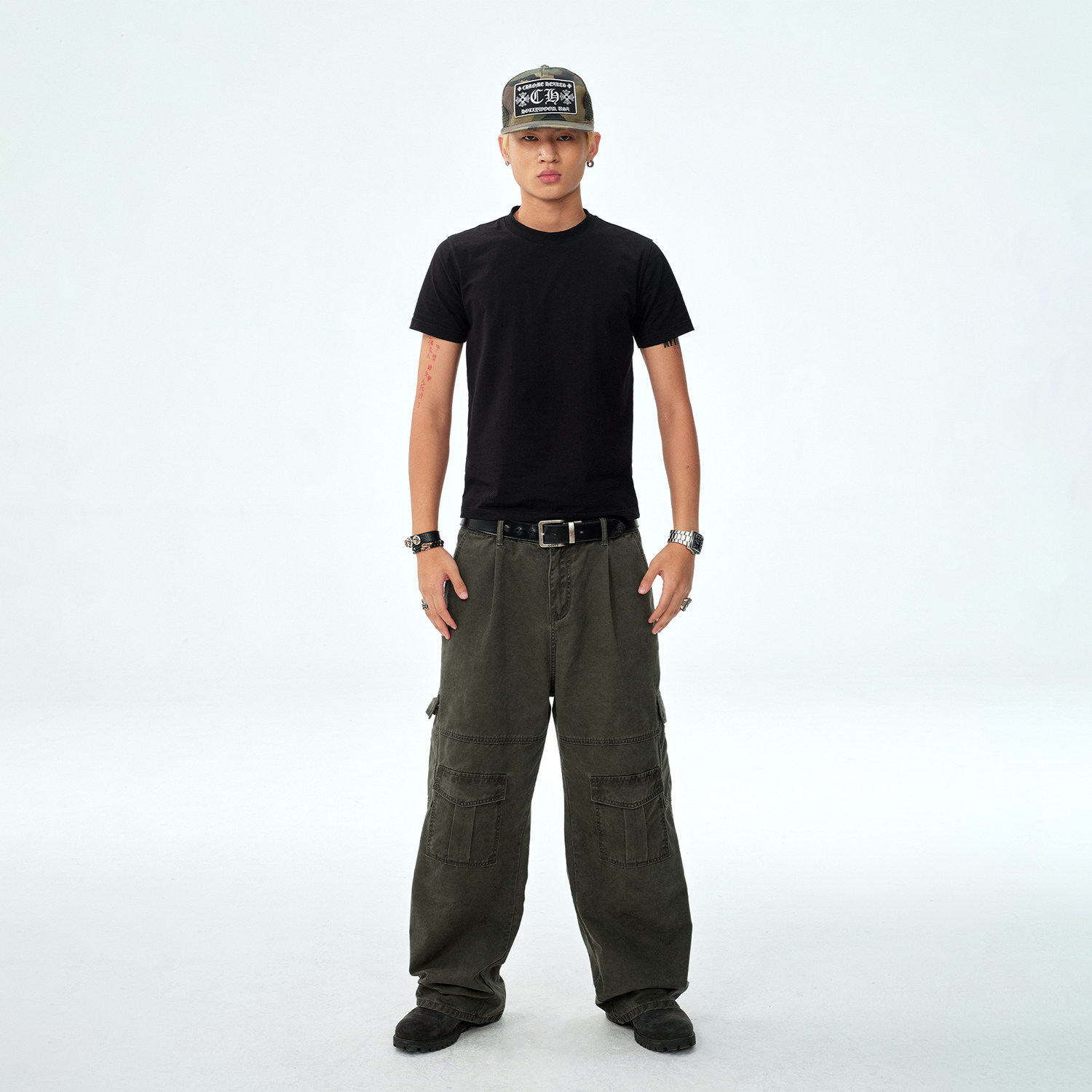 BIPOLAR多口袋水洗工装裤休闲美式复古街头国潮长裤男百搭直筒裤,淘宝优惠券,粉丝福利购,淘宝优惠卷