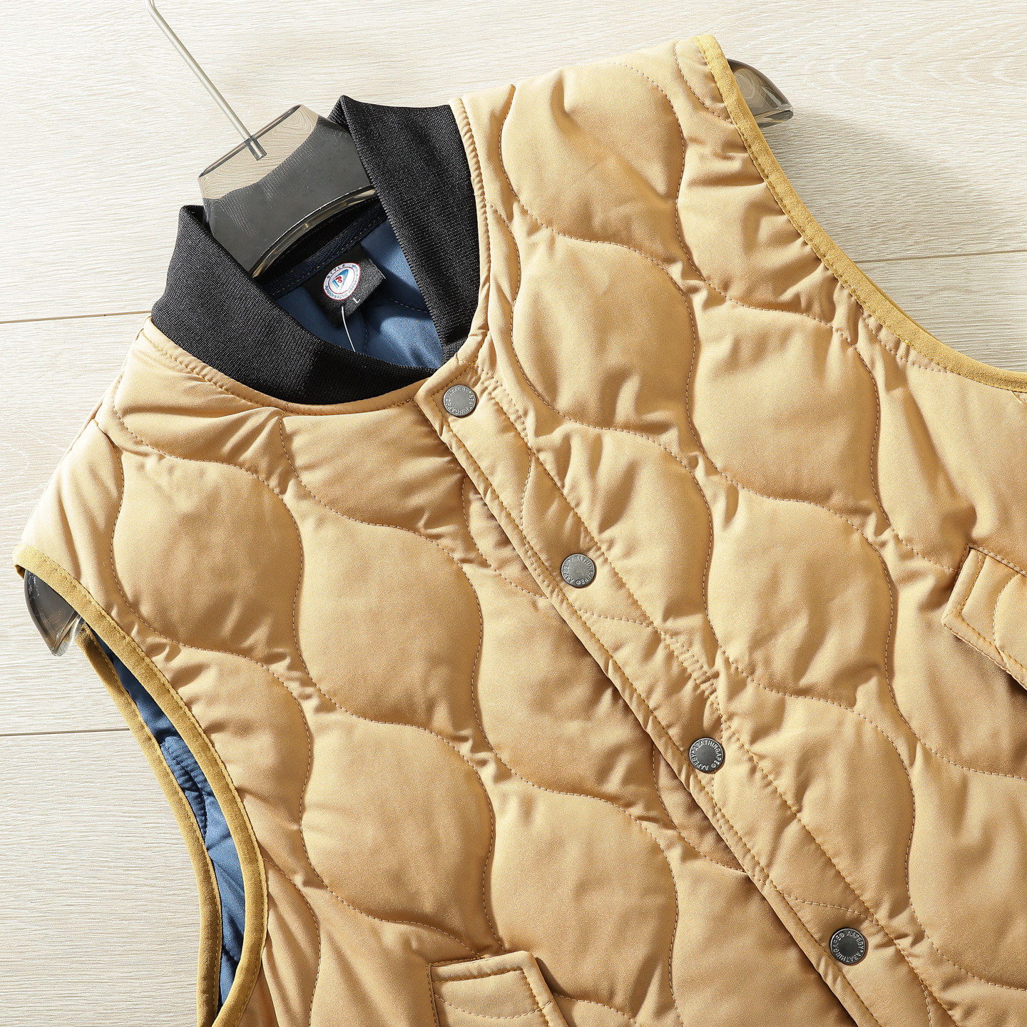 叠穿炸街！ 4色可选！外贸男装秋冬棒球领百搭保暖菱格绗缝棉马甲,淘宝优惠券,粉丝福利购,淘宝优惠卷