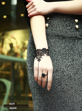 手工复古装饰手饰夸张蕾丝一体链