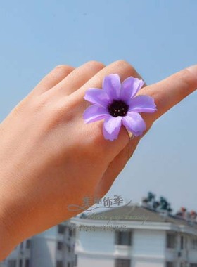 海边度假饰品波西米亚花朵戒指