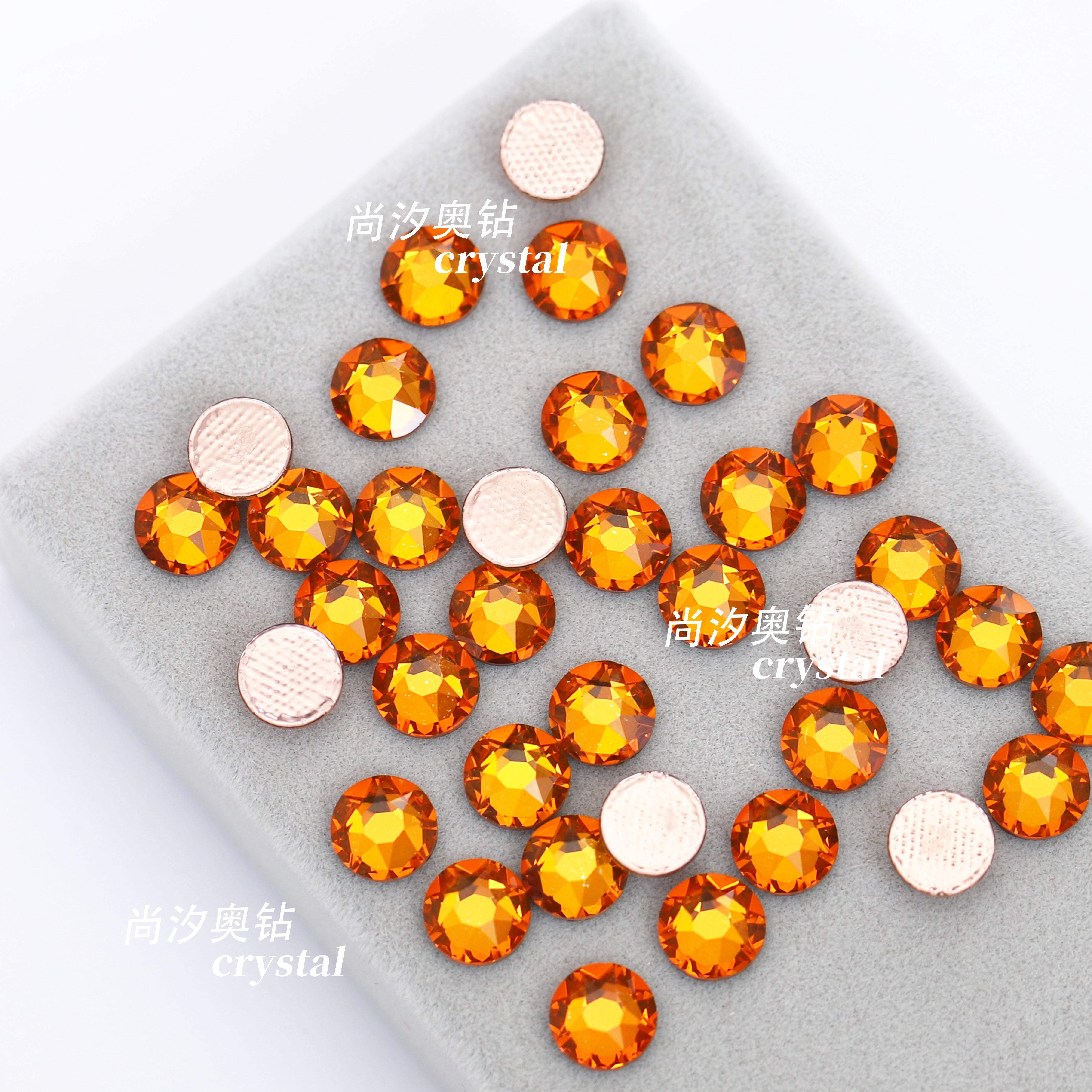 正品奥地利施家水晶华子1202深橙色平底美甲烫钻服装diy宠物发夹 - 图0