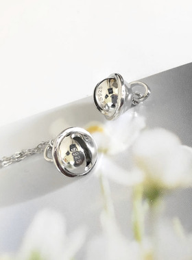 纯银铃铛挂饰编织儿童项链