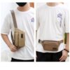 Canvas wear-resistant construction site outdoor crossbody waist bag