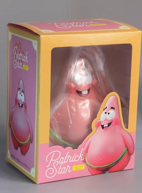 大聪明派大星肌肉健身海绵宝宝潮玩恶搞小手办GK模型车载摆件礼物