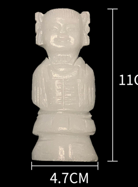 童男童女汉白玉雕刻随葬品