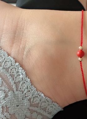 平安吉祥好人缘天然礼极细红绳