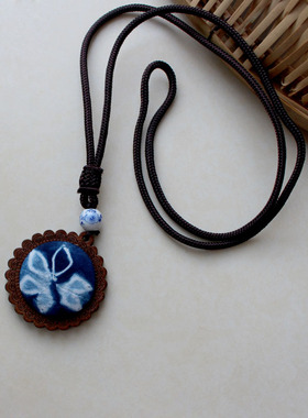 云南民族风复古木质挂饰项链