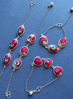 手链藏银民族风女式老绣