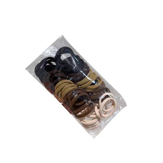 New milk coffee color rubber band hair band for women new towel ring high elasticity and durability hair rope small ponytail fashion