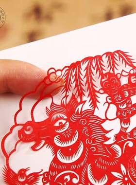 十二生肖中国风剪纸摆件装饰品画