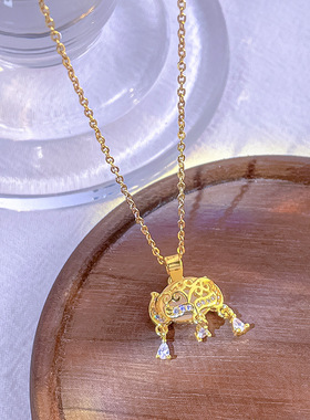 【不掉色】平安锁项链女长命锁