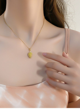 【不掉色】流连忘返榴莲项链女