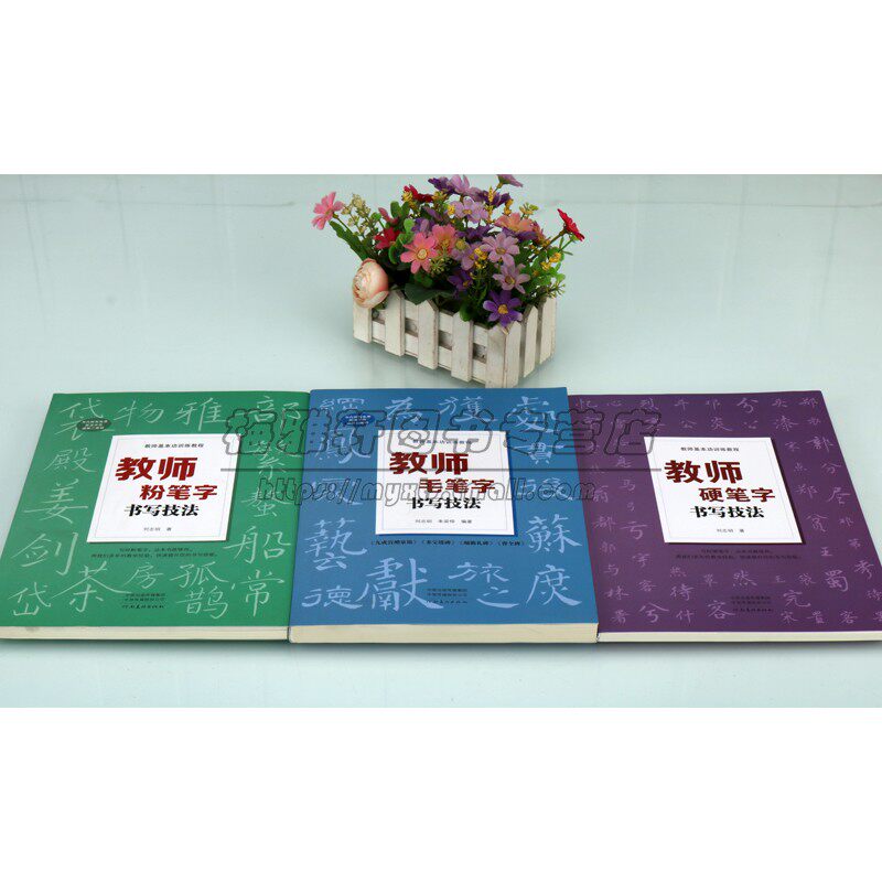 【视频讲解】教师书法教师粉笔字硬笔字毛笔字书写技法3册老师板书楷体字书写技巧教师基本功训练教程书法写教资培训教材书籍