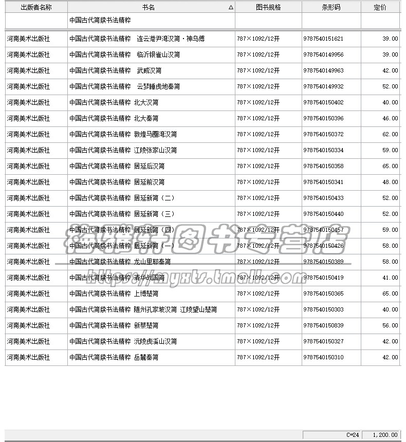 中国古简牍精选全集24册套装历代古代楚秦汉战国简新简篆文隶书竹木简牍简牍碑帖字帖全集名迹选精编合集字帖书法临摹书法篆刻书籍-图0