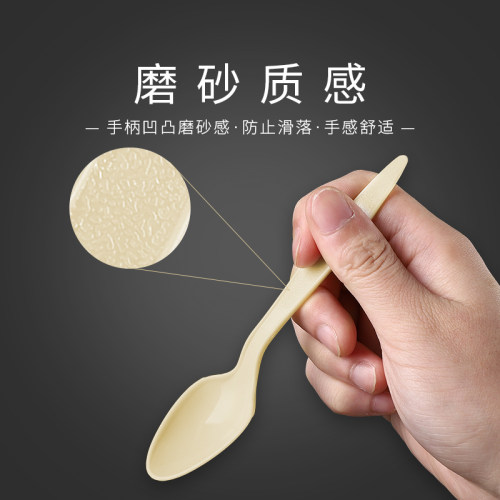 一次性勺子透明塑料小黄勺小汤勺冰淇淋勺冰激凌蛋糕勺啫喱勺 - 图1