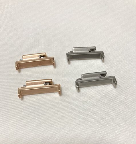 GA2100改装农家橡树橡胶表带头粒金属改装连接器快拆款转接头黑金 - 图0