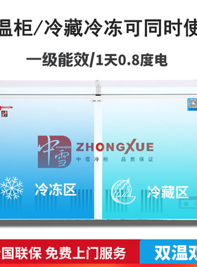 中雪卧式蝶门冷藏冷冻饮料雪糕柜