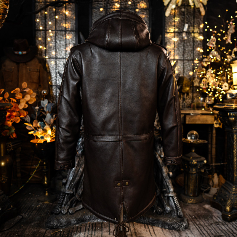 莫臣战地绵羊皮风衣鱼尾大衣休闲中长款秋冬男防风外套工装PM51,淘宝优惠券,粉丝福利购,淘宝优惠卷