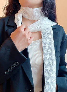 蕾丝飘带复古女士夏季
