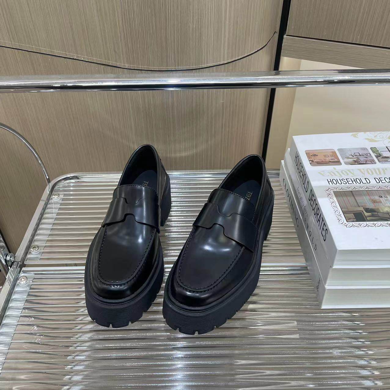 【胎牛版】春季平底单鞋女粗跟百搭时尚软底乐福鞋女低跟女鞋8033,淘宝优惠券,粉丝福利购,淘宝优惠卷