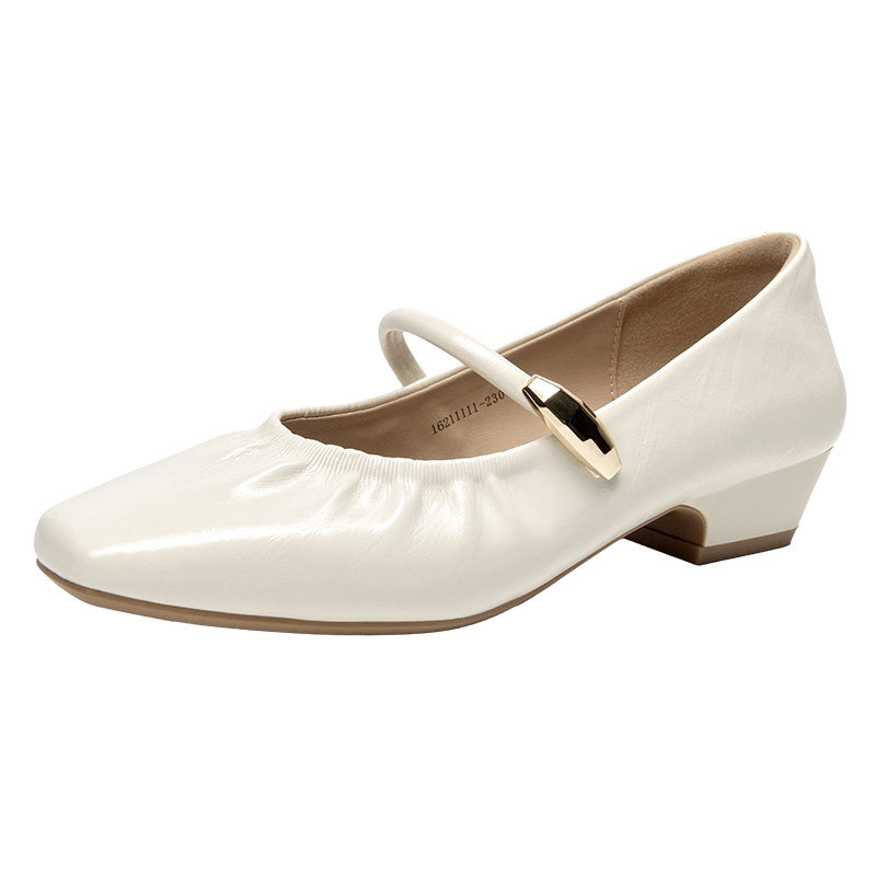 戈美其商场同款法式玛丽珍鞋女2026年春季新款厚底增高粗跟小皮鞋,淘宝优惠券,粉丝福利购,淘宝优惠卷