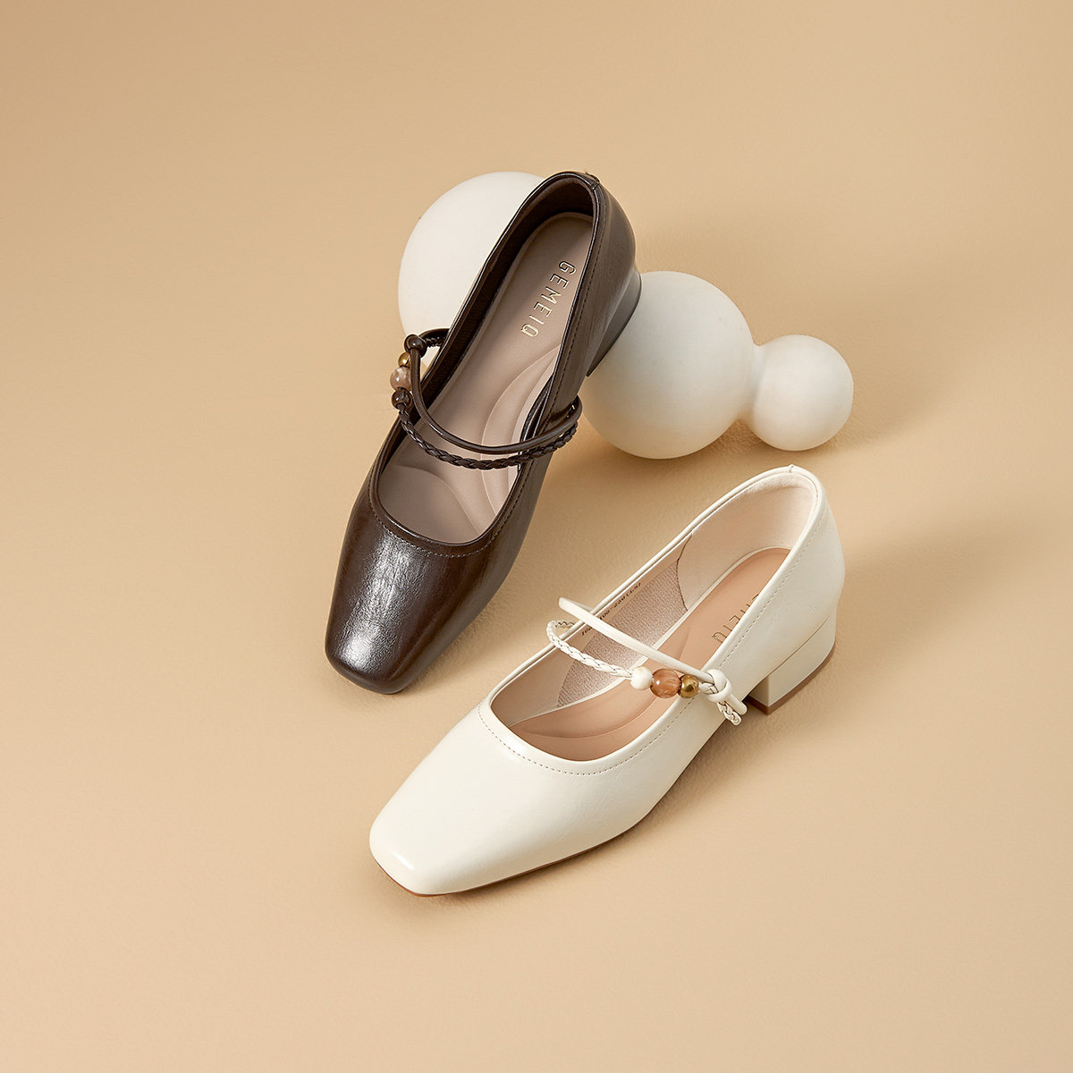 戈美其商场同款软底玛丽珍女鞋配裙子2026年春新款一字带浅口单鞋,淘宝优惠券,粉丝福利购,淘宝优惠卷