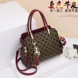 Вместительная и большая универсальная портативная сумка через плечо для матери, из натуральной кожи, коллекция 2023