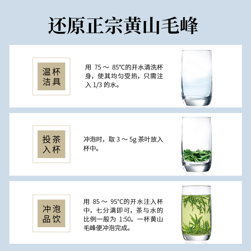 2024新茶上市春茶祥源茶绿茶叶特级黄山毛峰明前早春嫩芽罐装80g - 图2