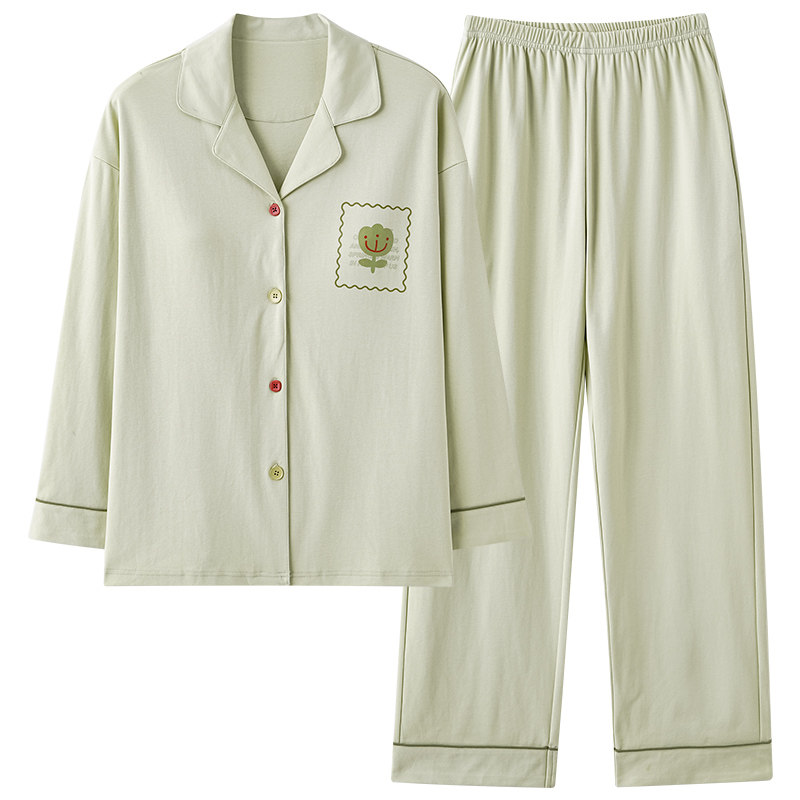 芬腾可安睡衣女春秋纯棉带胸垫一体开衫套装秋冬女士可外穿家居服,淘宝优惠券,粉丝福利购,淘宝优惠卷