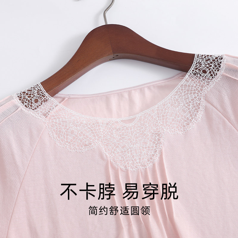 芬腾可安2025年新款女士睡裙夏季短袖莫代尔睡衣孕妇可外穿连衣裙,淘宝优惠券,粉丝福利购,淘宝优惠卷