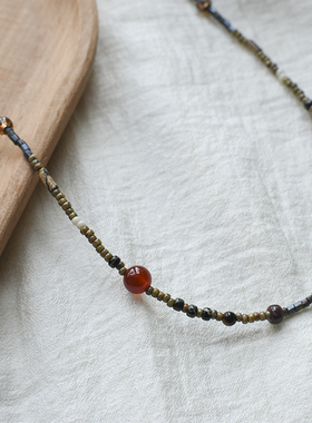 925纯银天然石捷克珠原创设计