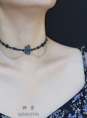 捷克珠天然石圆珠女原创设计