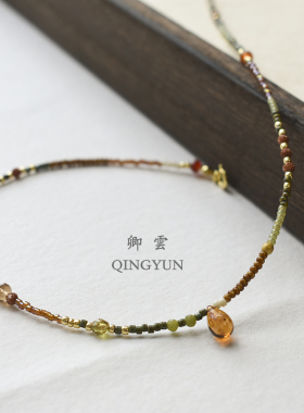 捷克珠混合材质女原创设计