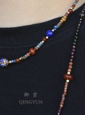 925银镀金天然石圆珠女原创设计