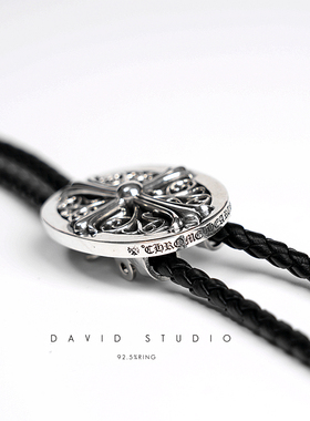 david纯手工925纯银花伸缩项链