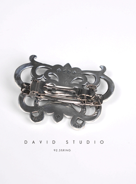 david发夹925纯银欧美百搭个性