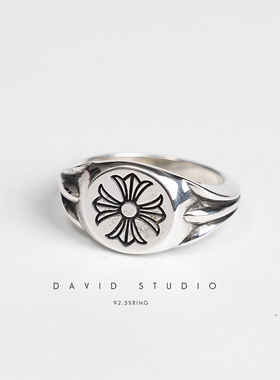 davids925纯银镭射戒指