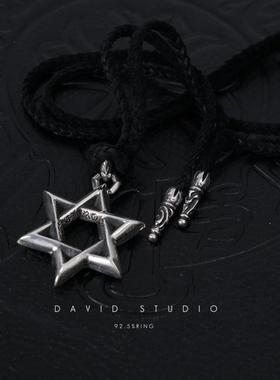 davidstudio925纯银真皮皮绳