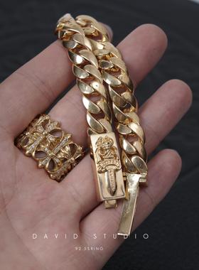 davidstudio定制实心黄金手链