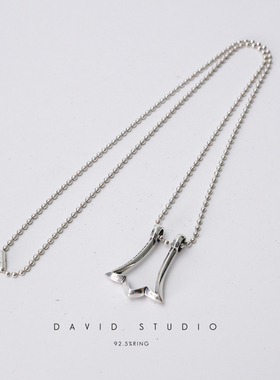 davidstudio925纯银做旧项链