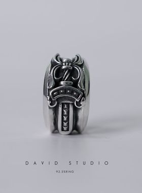 davidstudio925纯银罗志祥戒指
