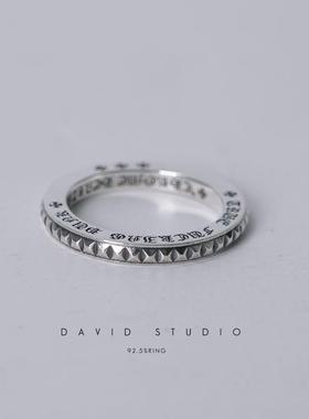 david925纯银十字架薄款戒指