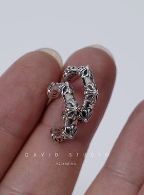 davidstudio925纯银罗志祥耳环