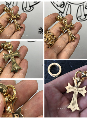 david家黄金22k真钻真金项链戒指