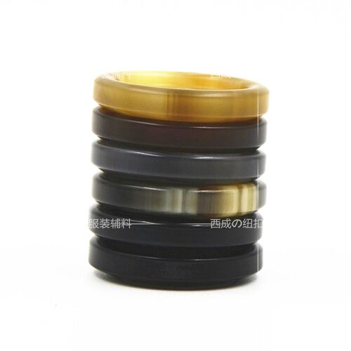 NEW树脂简约哑光四眼牛角纹纽扣男西服裤休闲外套风衣配饰LS13134 - 图3