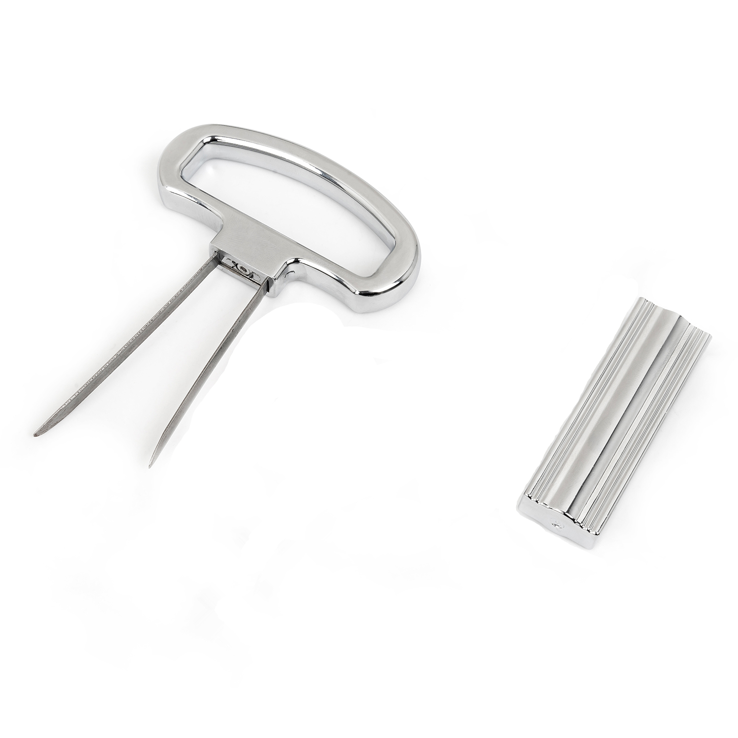 老酒开瓶器 两片式螺纹钻 开陈年葡萄酒专用软木塞开酒夹子钢针 - 图0