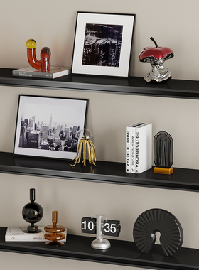 现代轻奢电视柜开放格摆件客厅样板房酒柜壁龛小众软装陈设装饰品