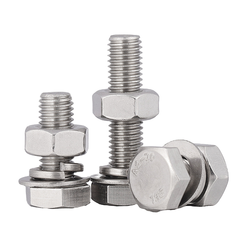 M3M4M5M6M8M10M12M16M18M20-M27外六角螺栓304不锈钢螺丝螺母套装 - 图2