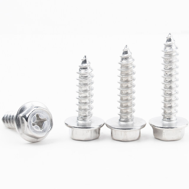 304 stainless steel flange outer hexagonal cross self-tapping nail